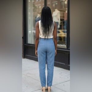 Zara Stylish Light Blue Women's Linen Pants